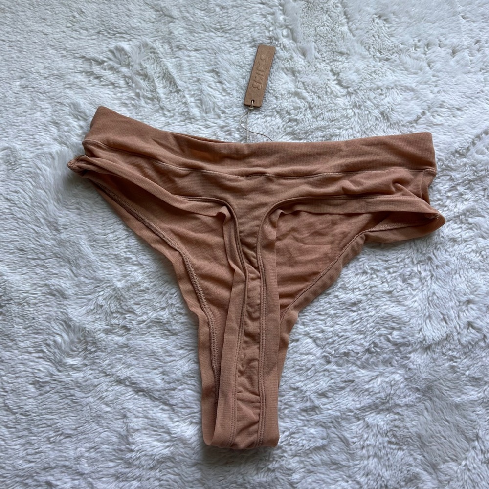 Skims Fits Everybody Thong Ochre Tan High Rise Underwear PN-THG-1635 Womens 3X